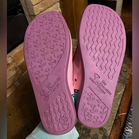 Hot Chocolate Design Mini Butterfly Mary Jane Flats Pink Green Purple Sz 33/3.5 - Picture 6 of 7